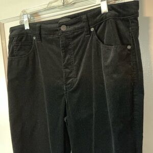 Talbots Black Corduroy Straight Leg Pants